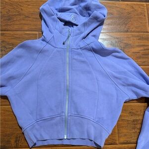 lululemon Cropped Zip-Up Hoodie Purple Scuba Style- cropped